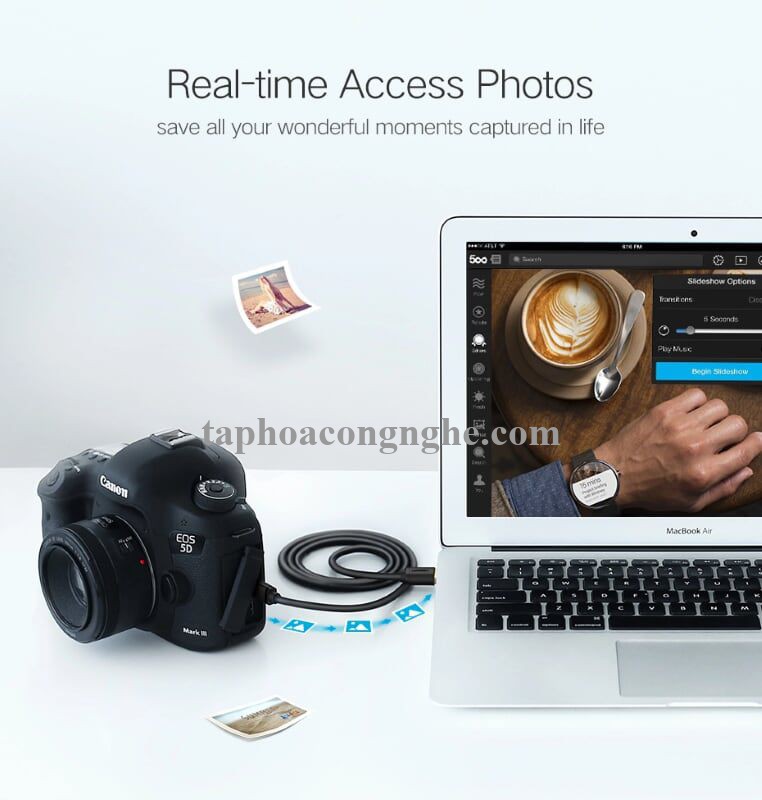 Ugreen 10354 0.5M màu Đen Cáp sạc truyền dữ liệu USB 2.0 sang MINI USB đầu mạ vàng US132 30010354